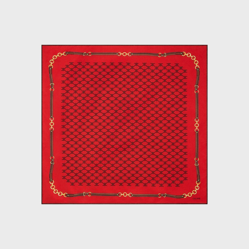 bandana IN heritage silk twill - MANDARINE/VANILLA -  - 1 | CELINE