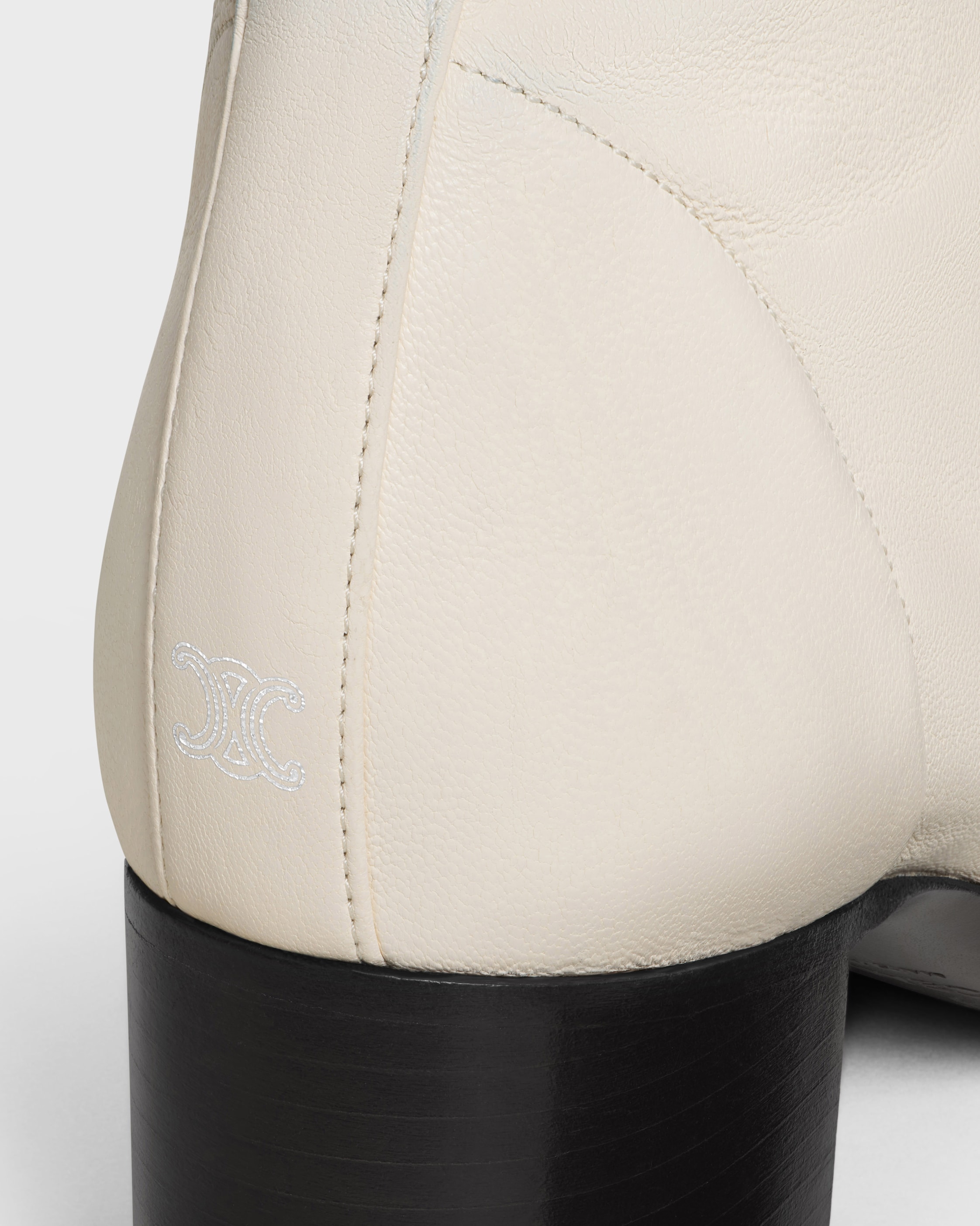 CHERI - ZIPPED BOOT IN Stretch Lambskin - IVORY | CELINE