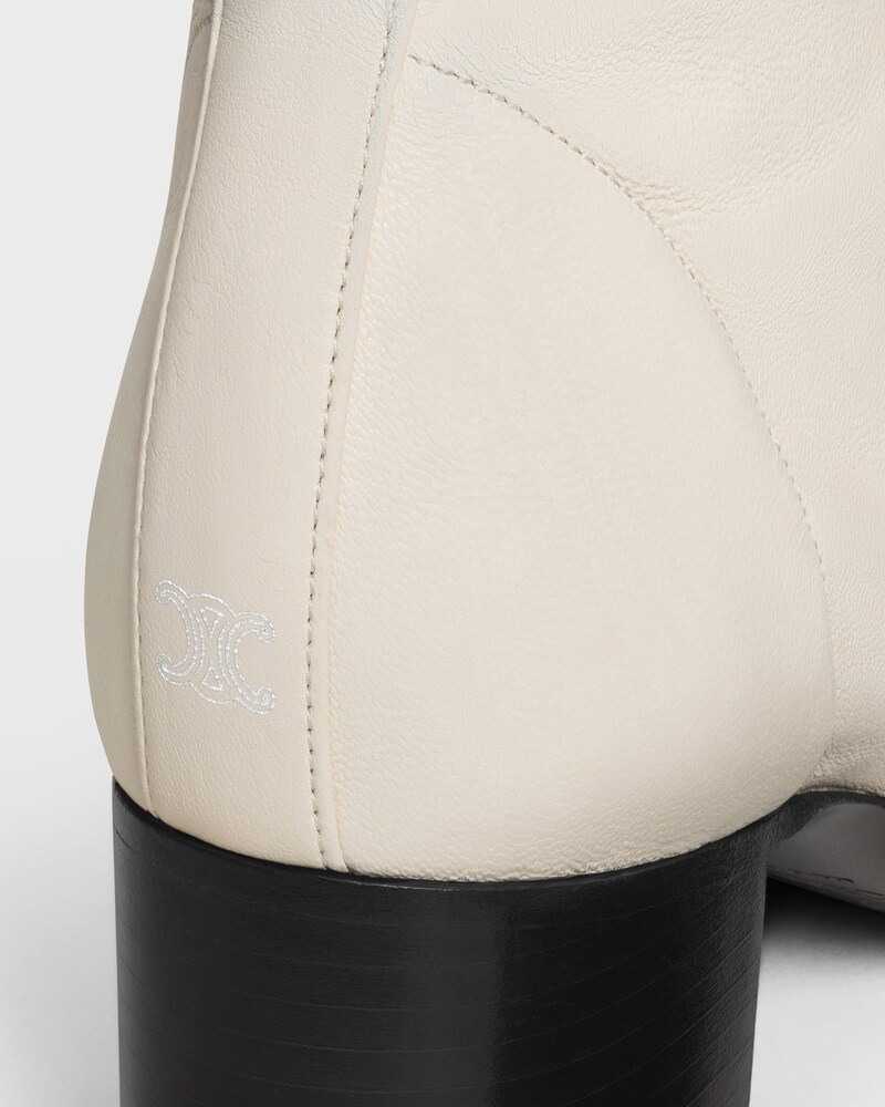 CHERI - ZIPPED BOOT IN Stretch Lambskin - IVORY -  - 1 | CELINE