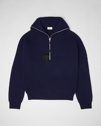 TRUCKER SWEATER IN wool cashmere - NAVY -  - 1 | CELINE