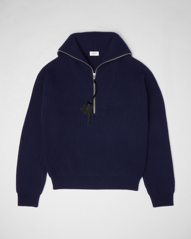 pull camionneur laine cachemire - Marine -  - 1 | CELINE