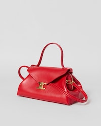 SMALL FLAIR BAG IN SHINY CALFSKIN - ULTRA RED - EVENING - 2 | CELINE
