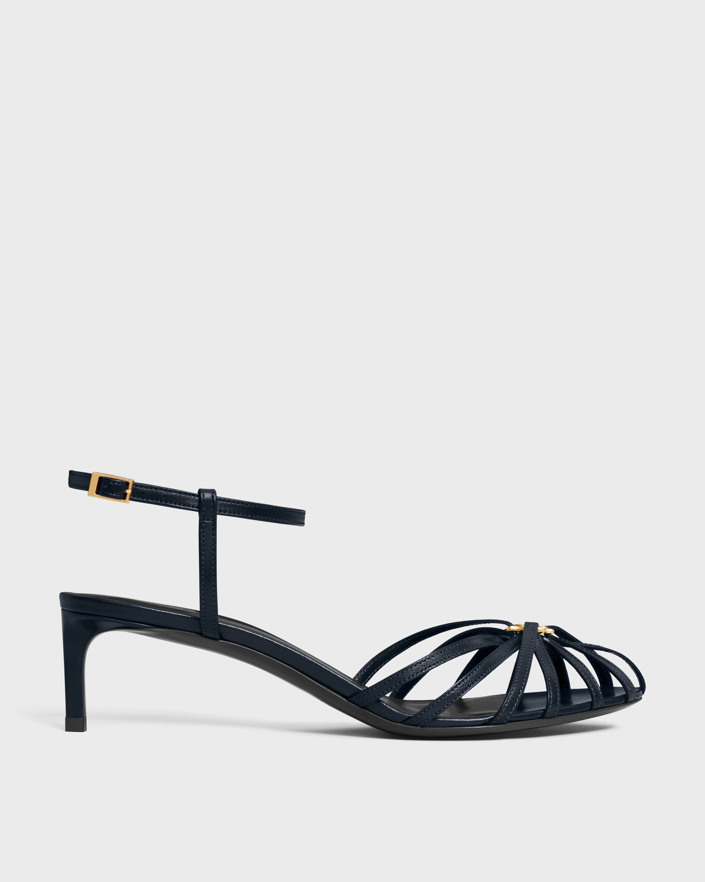 CELINE TRIOMPHE SANDAL IN GOATSKIN - DEEP NAVY | CELINE