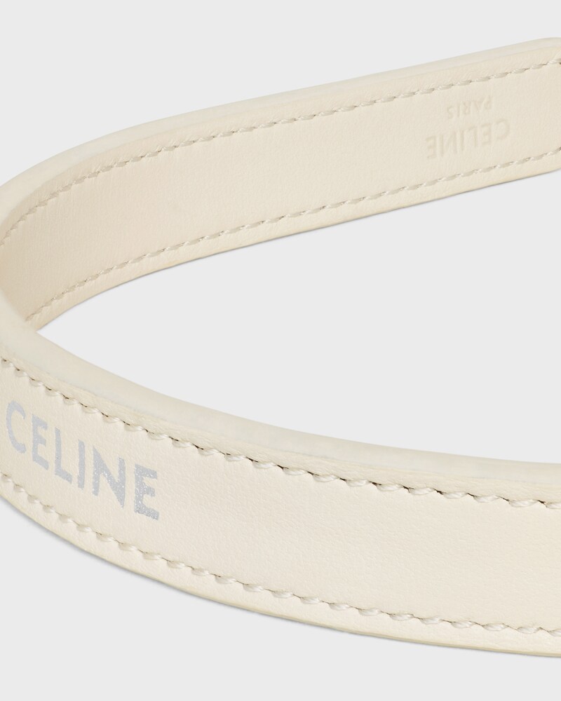 Celine Paris Dünne Stirnbänder aus Kalbsleder - SILBER / WEISS - HAAR-ACCESSOIRES - 1 | CELINE
