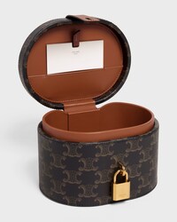 Vanity Case in Triomphe Canvas and Calfskin - TAN - CELINE MAISON - 2 | CELINE
