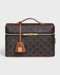 トラベル バニティーケース / トリオンフキャンバス ＆ カーフスキン - タン - 定番ギフト - 1 | CELINE