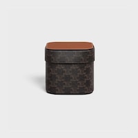 Medium Box in Triomphe Canvas and Calfskin - TAN - HOME - 2 | CELINE