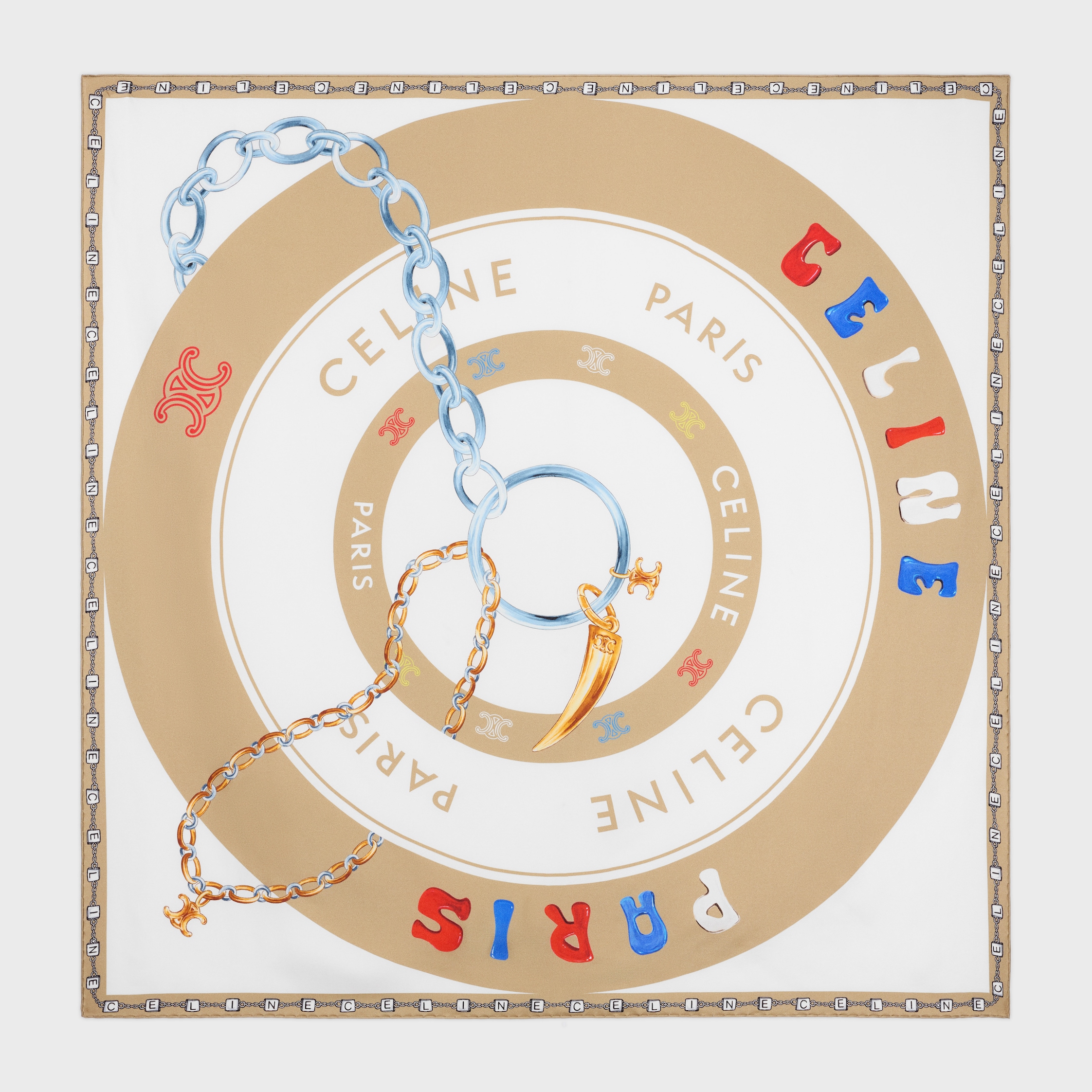 CELINE BULLSEYE FOULARD 90