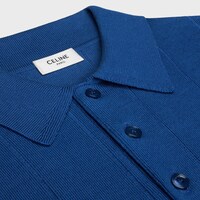 polo IN FINE SILK AND COTTON - BLUE -  - 2 | CELINE