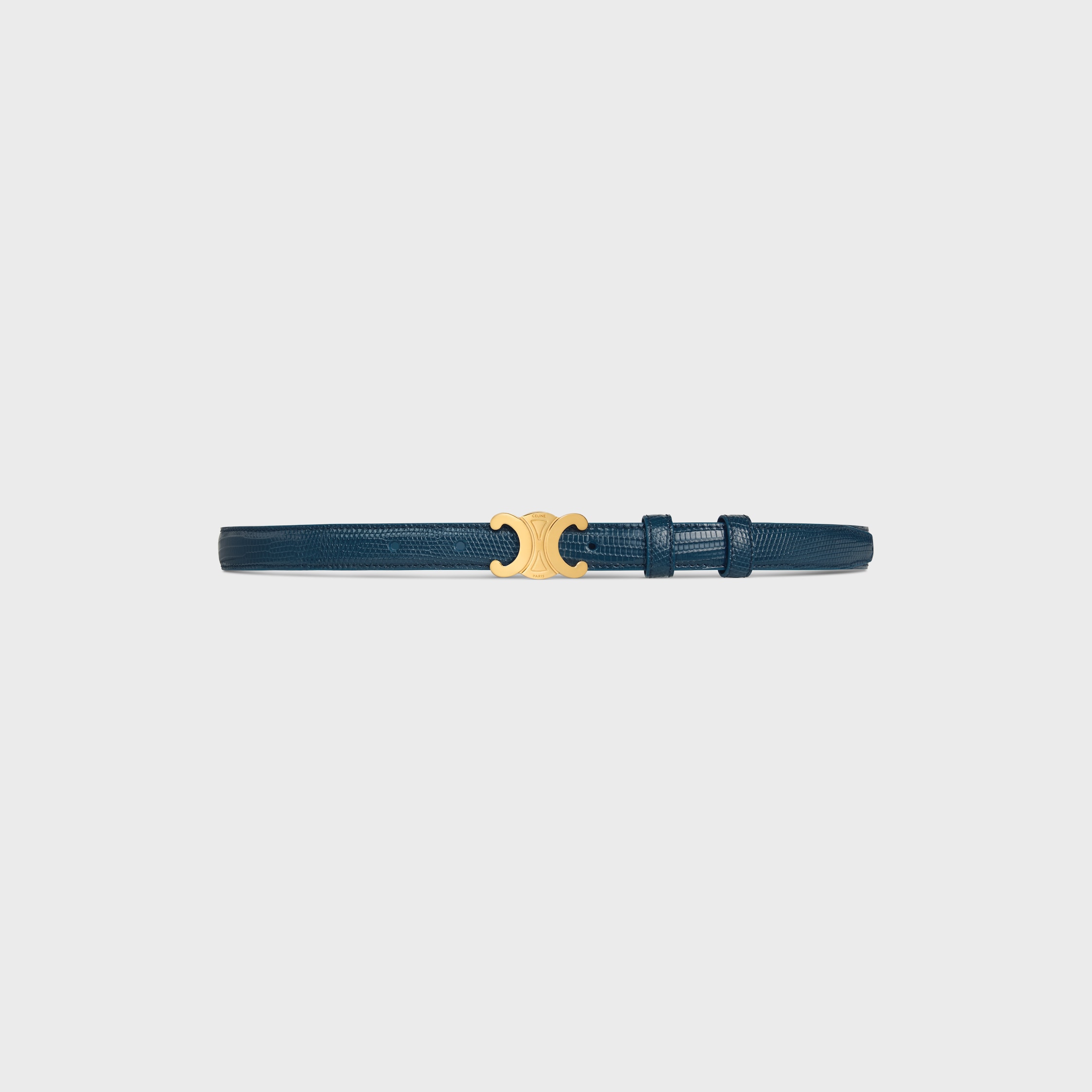 Triomphe Belt 18MM IN Lizard - TEAL BLUE | CELINE