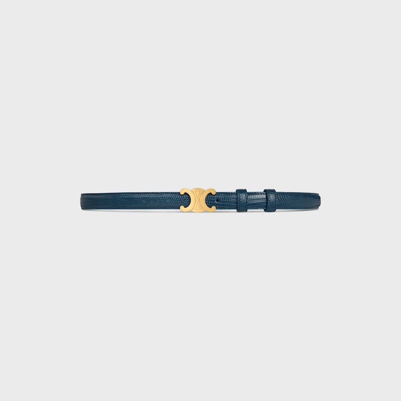 Cinto Triomphe 18MM Em Lagarto - TEAL BLUE -  - 1 | CELINE