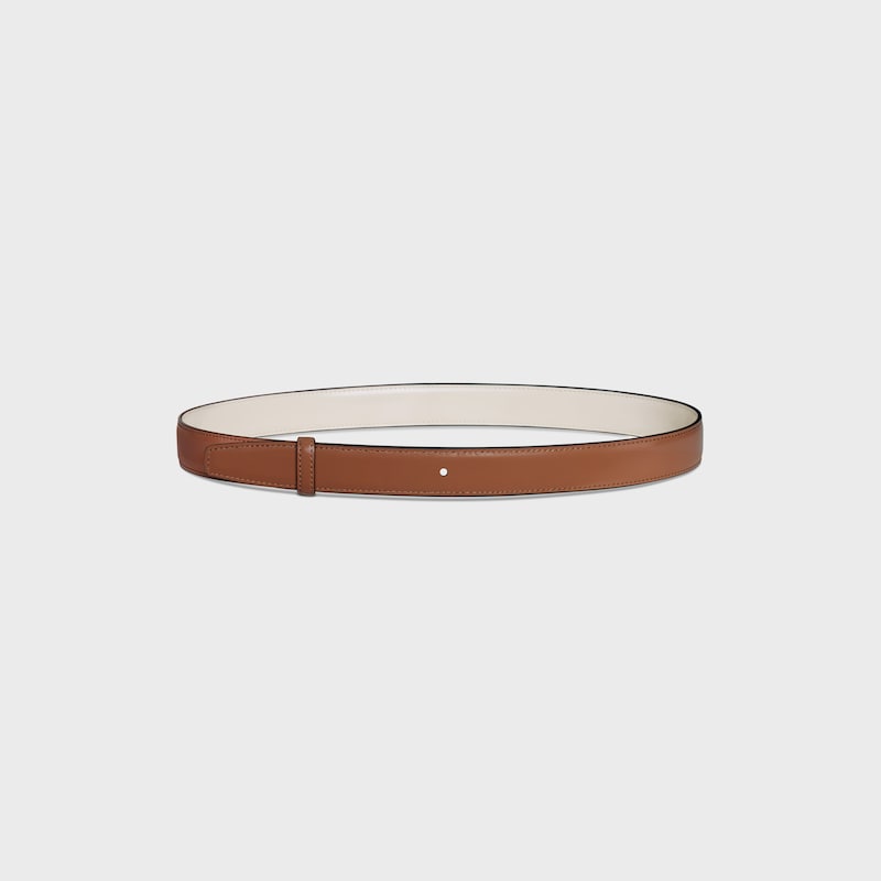 lanière de ceinture réversible 25MM TAURILLON - TAN / RICE -  - 1 | CELINE