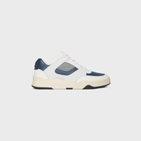CT-09 TRAINER SNEAKER IN CALFSKIN AND MESH - ULTRA WHITE / NAVY -  - 1 | CELINE