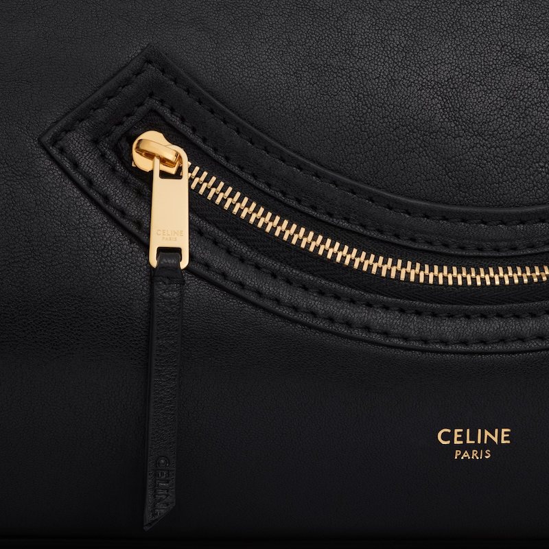 BIG SMILE LUGGAGE IN SUPPLE SHINY LAMBSKIN - BLACK - LUGGAGE - 1 | CELINE