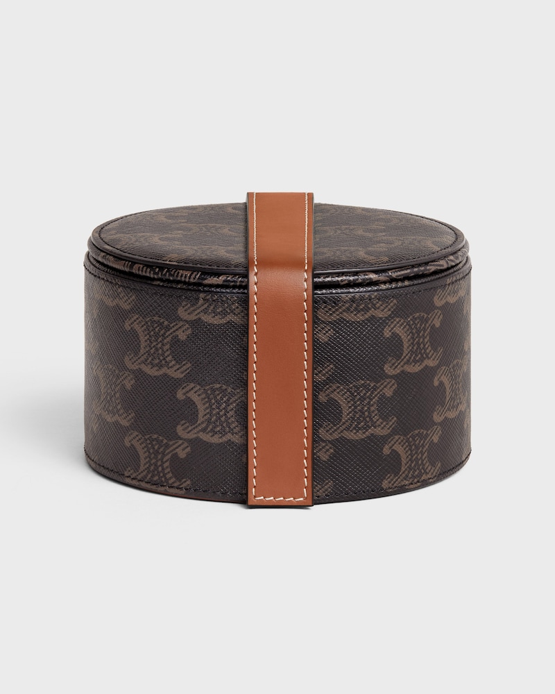 JEWELS Case in Triomphe Canvas and Calfskin - TAN - TRAVEL - 1 | CELINE