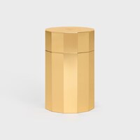 Cotton pot in aluminium - GOLD - CELINE MAISON - 1 | CELINE