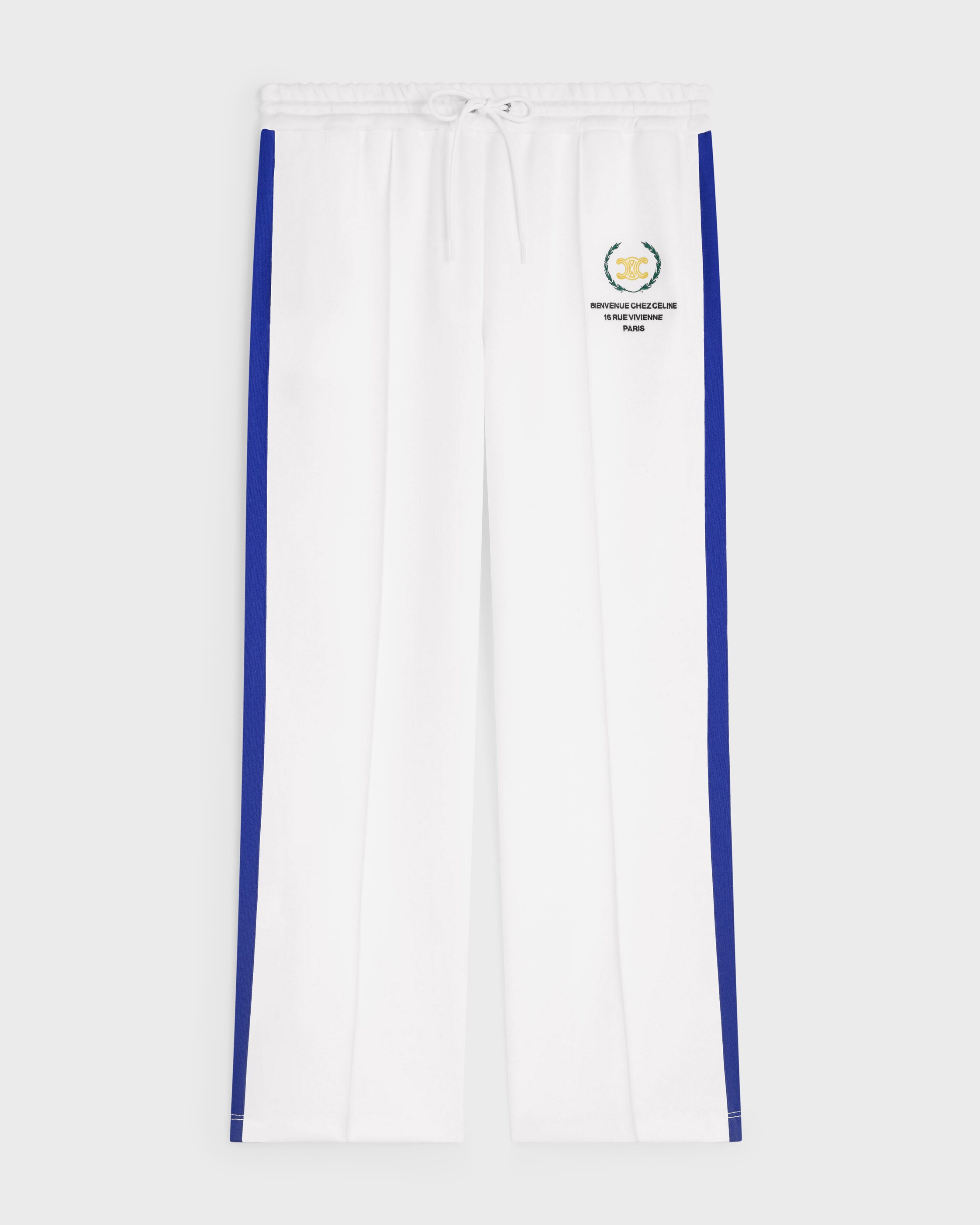 tracksuit pants IN double-face jersey - OFF WHITE / ELECTRIC BLUE