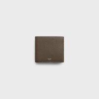 Bi-fold Wallet IN GRAINED CALFSKIN - DARK MOSS - WALLETS - 1 | CELINE