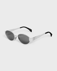 Triomphe Metal 01 Sunglasses in Metal - SILVER / SMOKE -  - 2 | CELINE