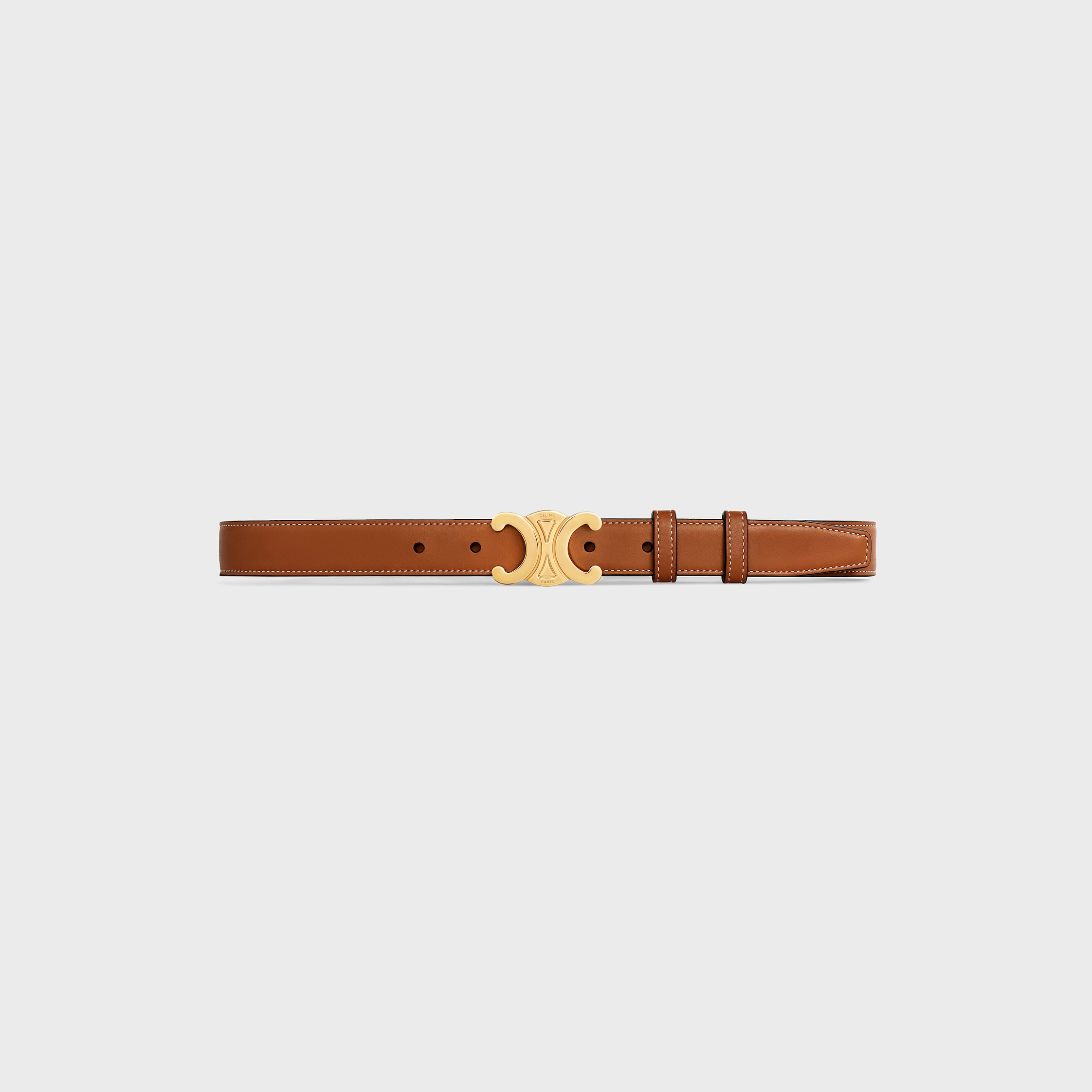 トリオンフ ベルト 25mm / ナチュラルカーフスキン - タン | CELINE