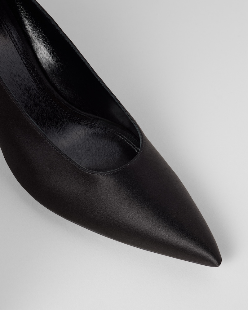 SCARPIN MIDI EM CETIM - PRETO - - 1 | CELINE