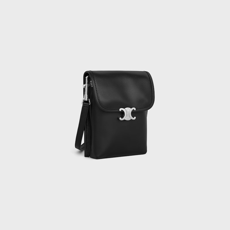 POCHETTE VERTICAL SOFT TRIOMPHE DE PIEL DE CORDERO LISA - NEGRO - BOLSOS EN BANDOLERA - 1 | CELINE