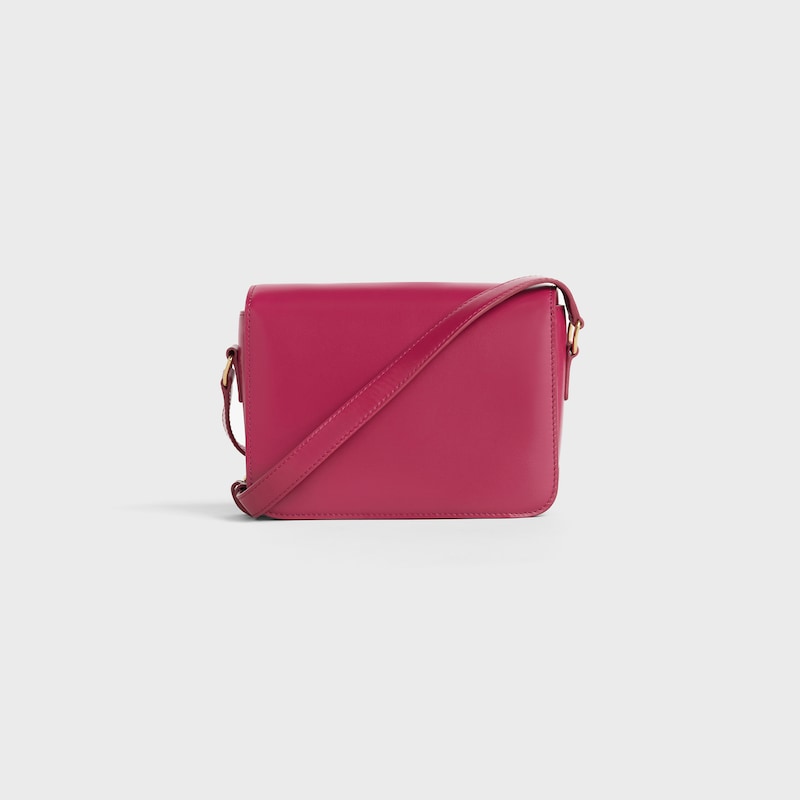 Teen Triomphe Bag in shiny calfskin - RASPBERRY - TRIOMPHE - 1 | CELINE