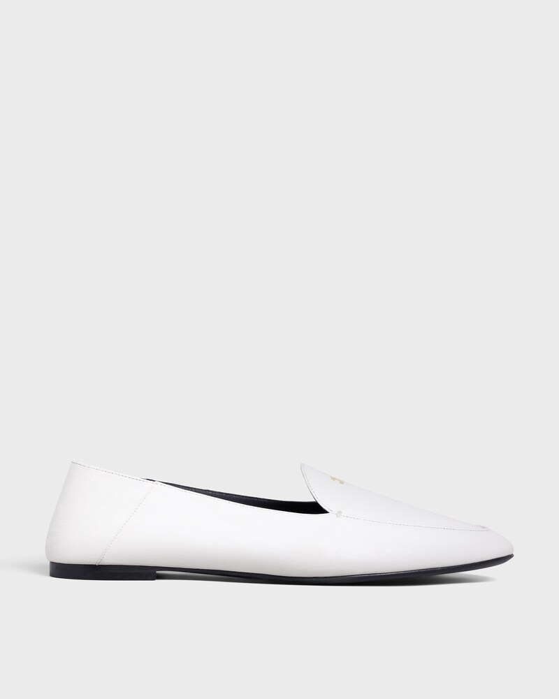 AURA LOAFER IN GOATSKIN - WHITE -  - 1 | CELINE