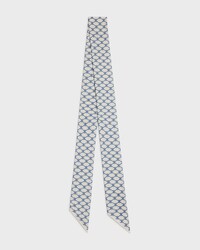 lavalliere in triomphe silk twill - DENIM -  - 1 | CELINE