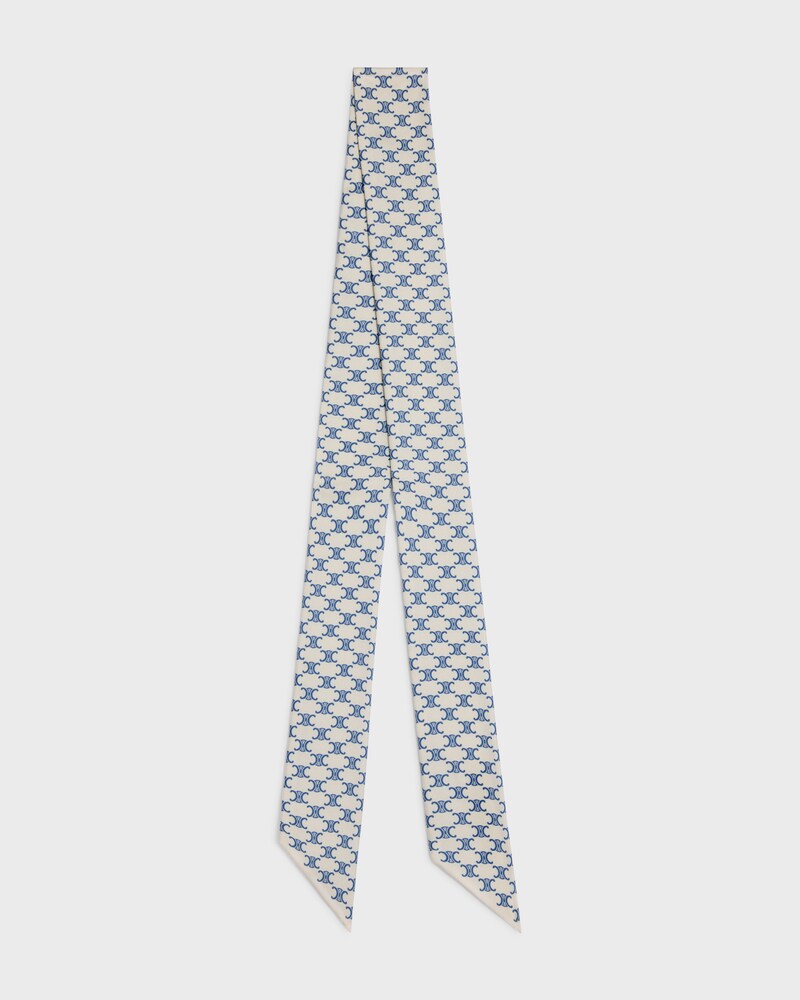 lavalliere in triomphe silk twill - DENIM -  - 1 | CELINE