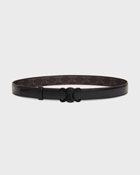 Reversible Strap 25MM IN Taurillon Leather and Triomphe Canvas -  -  - 2 | CELINE