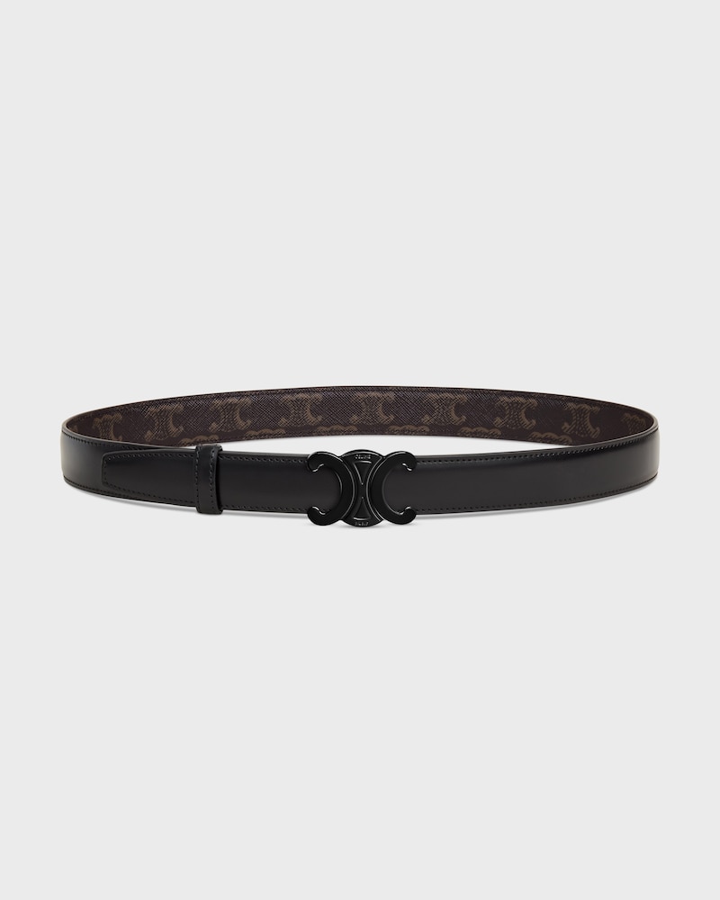 Wendbarer Riemen 25 mm AUS Taurillonleder und Triomphe Canvas -  -  - 1 | CELINE