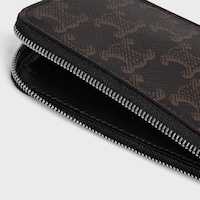 LONG ZIPPED CARD HOLDER IN TRIOMPHE CANVAS - BLACK - COIN HOLDERS - 2 | CELINE