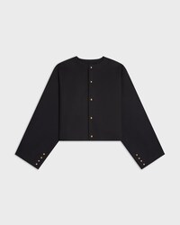 cardigan jacket IN WOOL CLOTH - BLACK -  - 1 | CELINE
