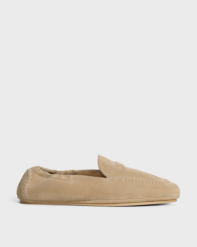 ADAM LOAFER IN SUEDE CALFSKIN - BEIGE -  - 1 | CELINE