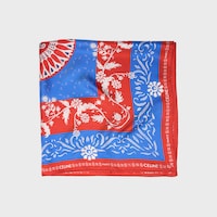 square IN silk twill - RED/BLUE/WHITE -  - 2 | CELINE