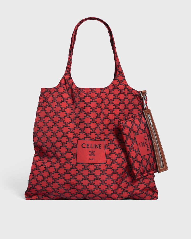 SHOPPING BAG CELINE PADDED IN NYLON AND CALFSKIN - ULTRA RED / BLACK - NEW - 1 | CELINE