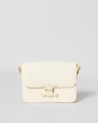 TEEN TRIOMPHE BAG IN SHINY CALFSKIN WITH ENAMEL CLOSURE - CREAMY WHITE - EVENING - 1 | CELINE
