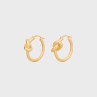 Knot Small Hoops in Brass with Gold finish - Gold - GIFT FINDER - 2 | CELINE