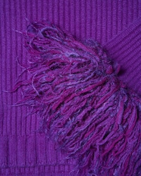 turtleneck sweater IN ribbed cashmere - PURPLE -  - 2 | CELINE