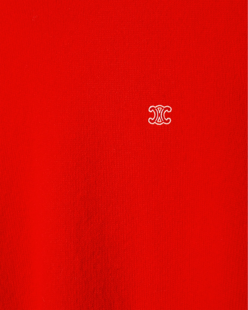 crewneck sweater IN wool cashmere - Poppy -  - 1 | CELINE