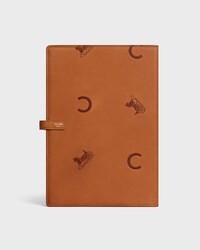 couverture carnet grand modèle avec pochette veau naturel embossé - TAN - HOMME - 2 | CELINE