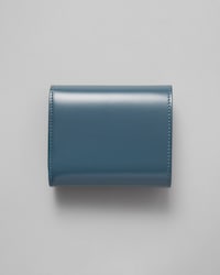 Small Flap Wallet TRIOMPHE IN Shiny calfskin - OCEAN GREY - WALLETS - 2 | CELINE
