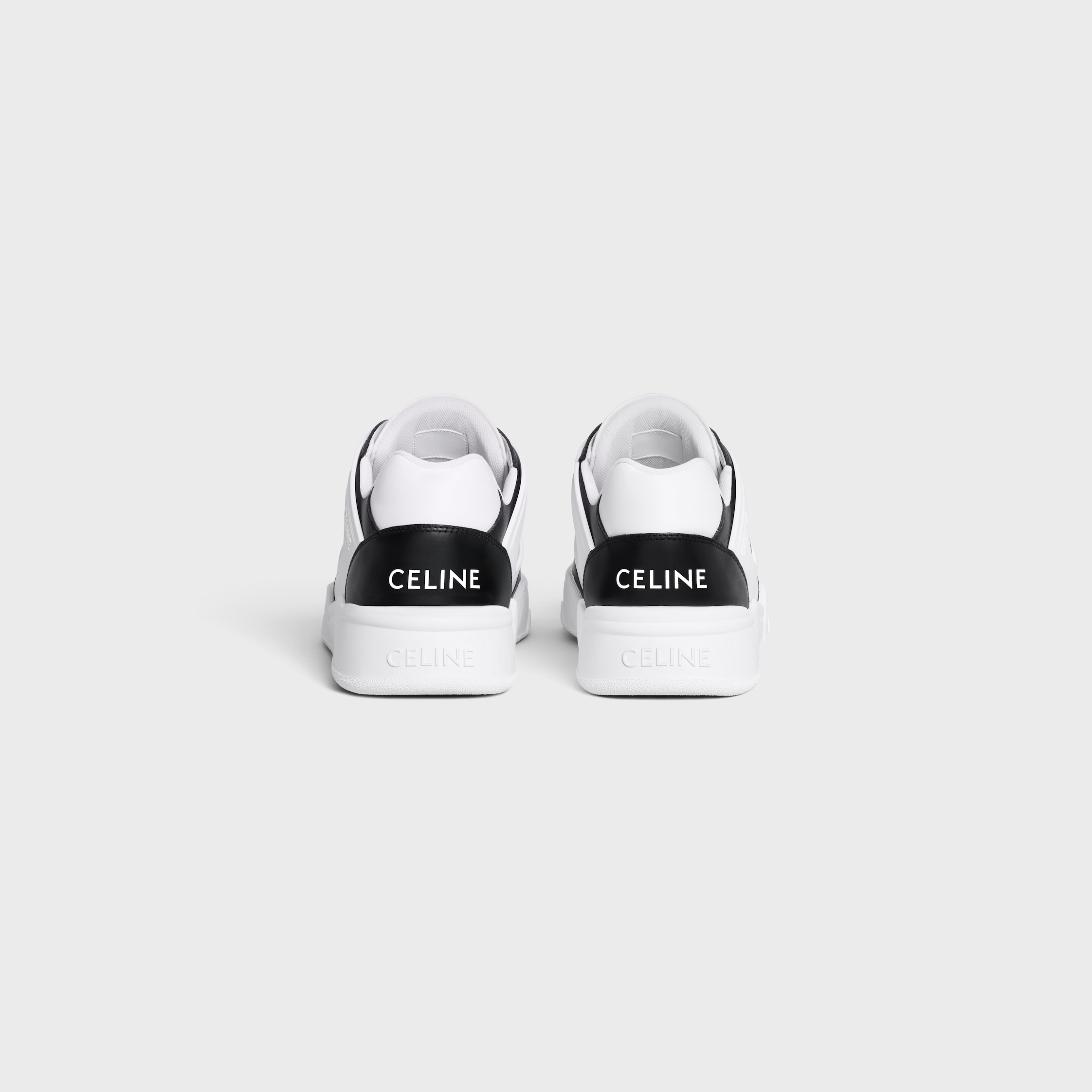 CELINE TRAINER CT-07 LOW LACE-UP SNEAKER in CALFSKIN - OPTIC WHITE