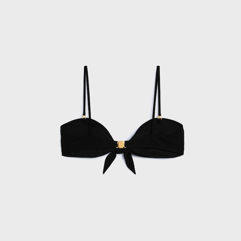 bandeau top IN matte jersey - BLACK -  - 1 | CELINE