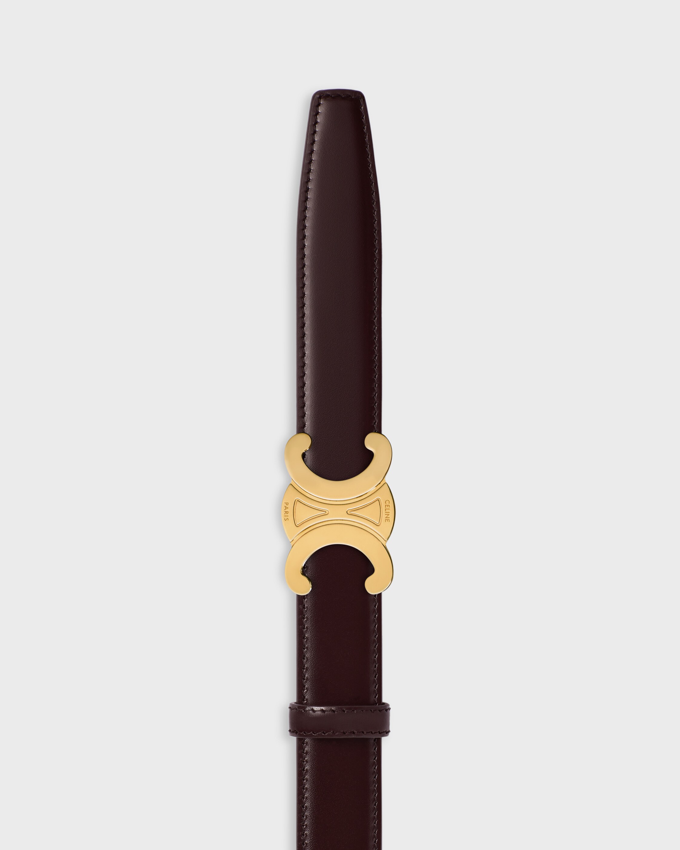 TRIOMPHE BUCKLE & REVERSIBLE STRAP 25MM - EBONY / BRONZE | CELINE