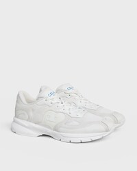 RUNNER SNEAKER IN CALFSKIN, SUEDE CALFSKIN AND MESH - OPTIC WHITE -  - 2 | CELINE