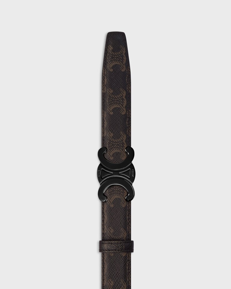 Reversible Strap 25MM IN Natural Calfskin and Triomphe Canvas -  -  - 1 | CELINE