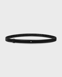 Reversible Strap 18MM IN TAURILLON LEATHER AND CROCODILE EMBOSSED CALFSKIN - BLACK -  - 2 | CELINE