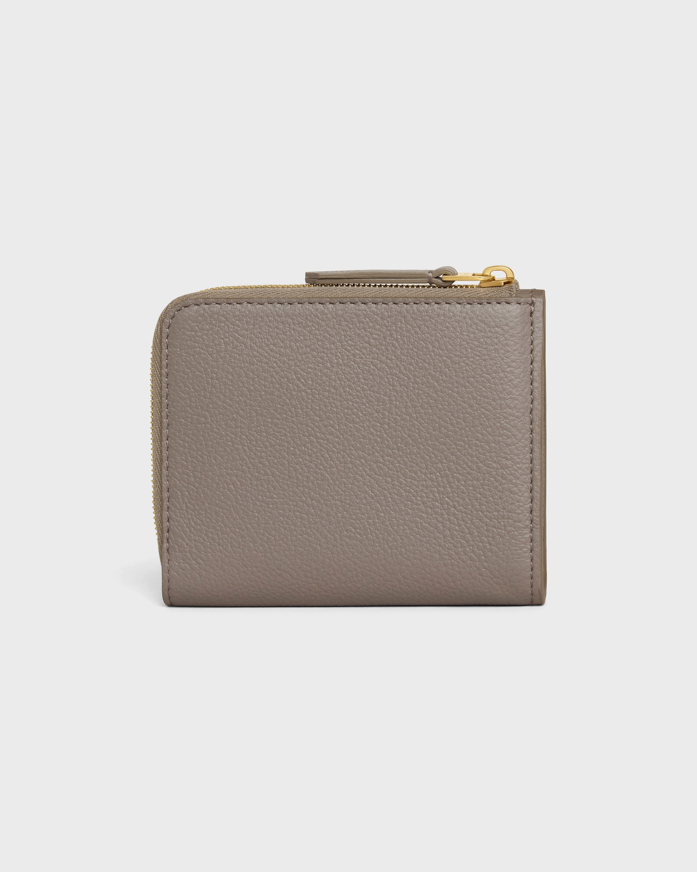 FLAT ZIPPED WALLET TRIOMPHE STAMP IN SUPPLE GRAINED CALFSKIN